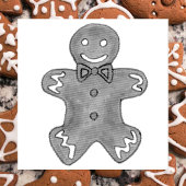 Gingerbrot Mann Weihnachtsgebäck Weihnachtsgebäck Gummistempel