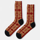 Gingerbrot Mann Weihnachtsgebäck Weihnachtsgebäck Socken (Linkes Detail)