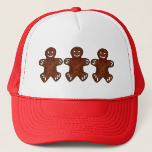 Gingerbrot Mann Weihnachtsgebäck Weihnachtsgebäck Truckerkappe