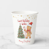 Gingerbrot Mann Weihnachtsweihnachtsschale Pappbecher (Rückseite)