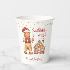 Gingerbrot Mann Weihnachtsweihnachtsschale Pappbecher
