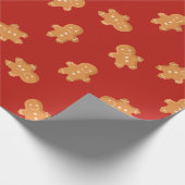 Gingerbrot Mann Xmas Packpapier rot (Ecke)