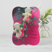 Gingerbrot-Männer-Kekswap Einladung (Stehend Vorderseite)