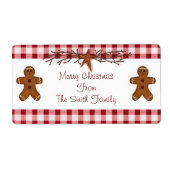 Gingerbrot-Männer-Label (Vorne)