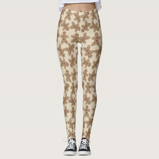Gingerbrot Männer Leggings (Vorderseite)
