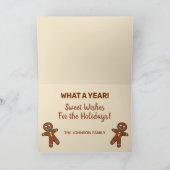 Gingerbrot Männer Persönliche Feiertage Gruß Karte (Innenseite)