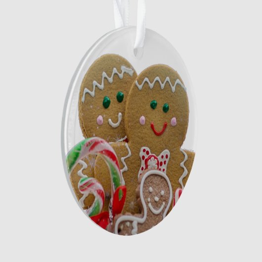 Gingerbrot Männer Weihnachten Ornament (Vorderseite)