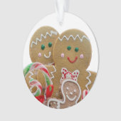 Gingerbrot Männer Weihnachten Ornament (Vorderseite)