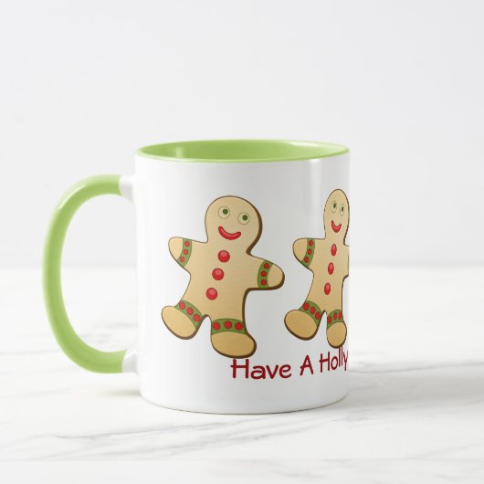 Gingerbrot Männer Weihnachtszeit Tasse (Links)