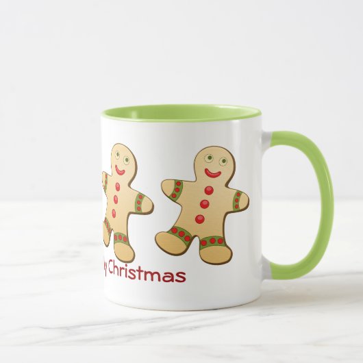 Gingerbrot Männer Weihnachtszeit Tasse (Rechts)