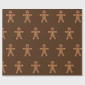 Gingerbrot Men Cookie Pattern Geschenkpapier (Flach)