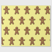 Gingerbrot Men Cookies Muster Geschenkpapier (Flach)