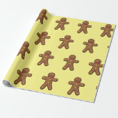 Gingerbrot Men Cookies Muster Geschenkpapier (Ungerollt)