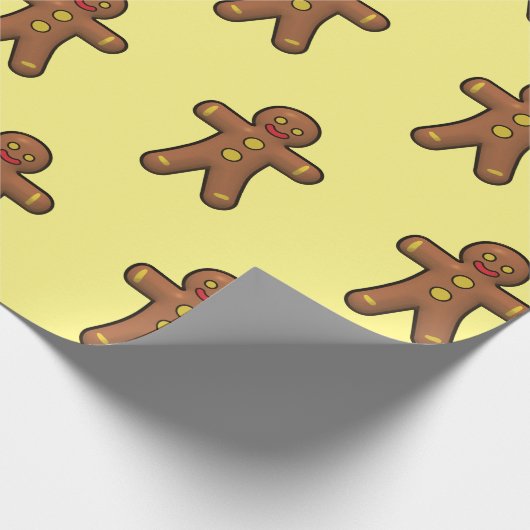 Gingerbrot Men Cookies Muster Geschenkpapier (Ecke)