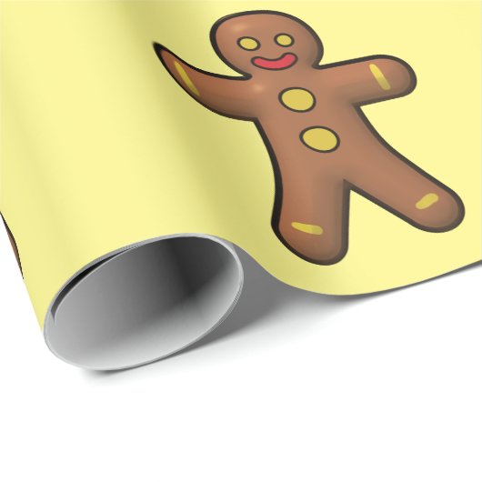 Gingerbrot Men Cookies Muster Geschenkpapier (Rolleneckpunkt)
