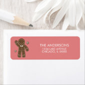 Gingerbrot Men Holiday Address Label (Insitu)