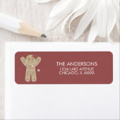 Gingerbrot Men Holiday Address Label (Insitu)