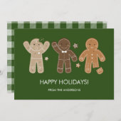 Gingerbrot Men Holiday Card Feiertagskarte (Vorne/Hinten)
