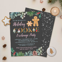 Gingerbrot Men Holiday Cookie Exchange Party Einladung