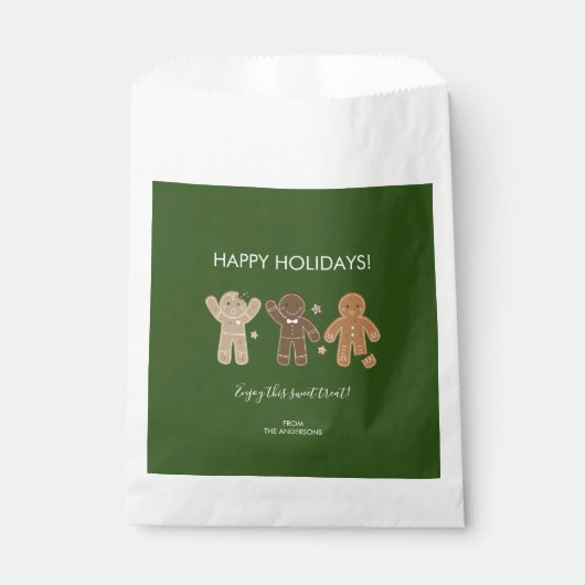 Gingerbrot Men Holiday Favor Bags Geschenktütchen (Vorderseite)