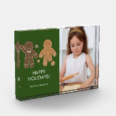 Gingerbrot Men Holiday Foto Block (Links)