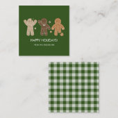 Gingerbrot Men Holiday Mini Note Card Mitteilungskarte (Vorne/Hinten)