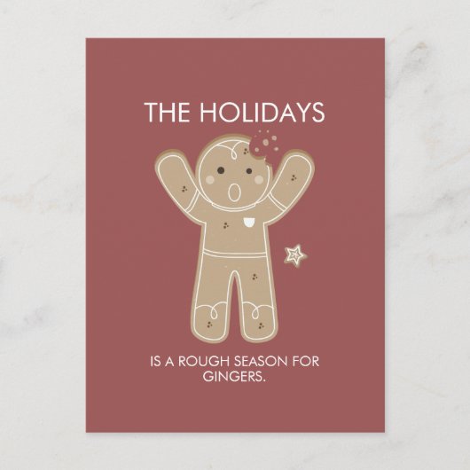 Gingerbrot Men Holiday Postkarte (Vorderseite)