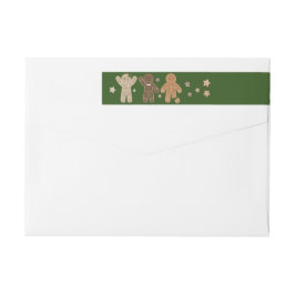 Gingerbrot Men Holiday Wraparound Address Label