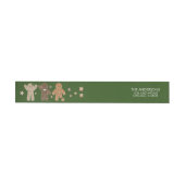 Gingerbrot Men Holiday Wraparound Address Label (Person)
