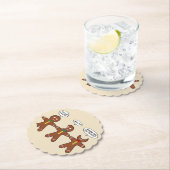 Gingerbrot Men My Leg Hurts Holiday Round Untersetzer (Vor Ort)