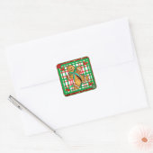 Gingerbrot Men Patch Weihnachtskleber Quadratischer Aufkleber (Umschlag)