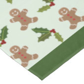 Gingerbrot Men und Holly Pattern Green Tischdecke (Schrägansicht)