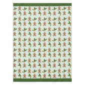 Gingerbrot Men und Holly Pattern Green Tischdecke (Vorderseite)