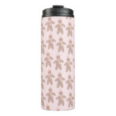 Gingerbrot-Menschenmuster Thermosbecher (Vorderseite)