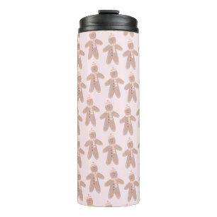 Gingerbrot-Menschenmuster Thermosbecher