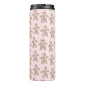 Gingerbrot-Menschenmuster Thermosbecher (Rückseite)