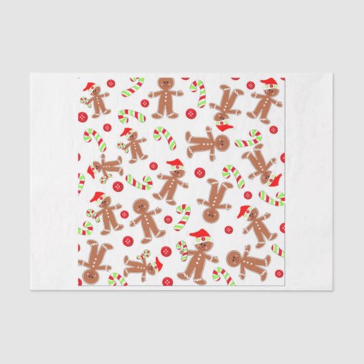 Gingerbrot-Menschenspinnpapier Seidenpapier (Vorderseite)