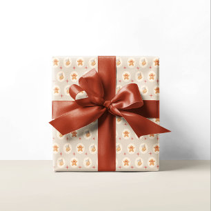 Gingerbrot neutraler Muster Weihnachtsfeiertag Geschenkpapier