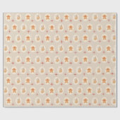 Gingerbrot neutraler Muster Weihnachtsfeiertag Geschenkpapier (Flach)