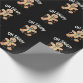 Gingerbrot Oh Snap Weihnachtskeks Backen Weihnacht Geschenkpapier (Ecke)