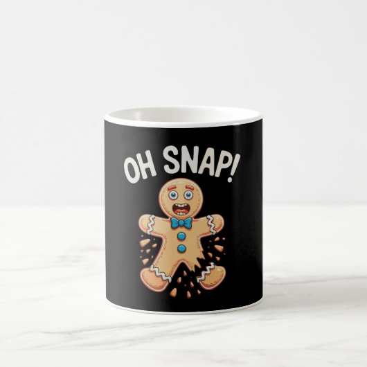Gingerbrot Oh Snap Weihnachtskeks Backen Weihnacht Kaffeetasse (Mittel)