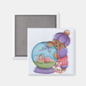 Gingerbrot Ostersnowglobe Magnet (Vorderseite/Rückseite)