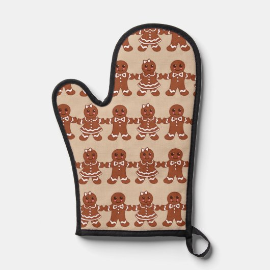 Gingerbrot Oven Mitt Ofenhandschuh (Vorderseite)