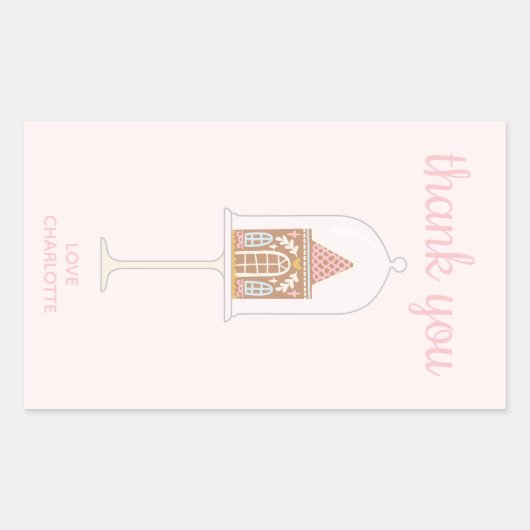 Gingerbrot Party Danke Rectangle Stickers (Vorderseite)