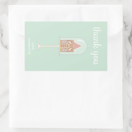 Gingerbrot Party Danke Stickers (Tasche)