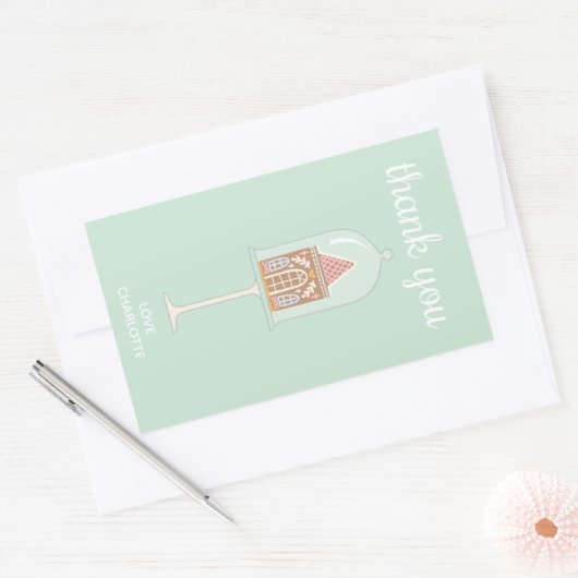 Gingerbrot Party Danke Stickers (Umschlag)