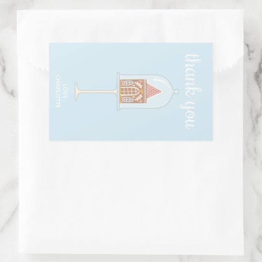 Gingerbrot Party Danke Stickers (Tasche)