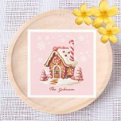 Gingerbrot Party Pink Paper Serviette