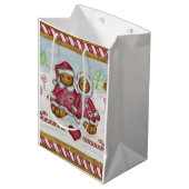 Gingerbrot Peppermint Gift Bag Mittlere Geschenktüte (Vorderseite Schrägansicht)