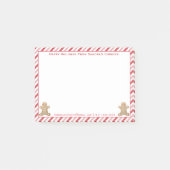 Gingerbrot Peppermint Happy Holidays Personalisier Post-it Klebezettel (Vorderseite)